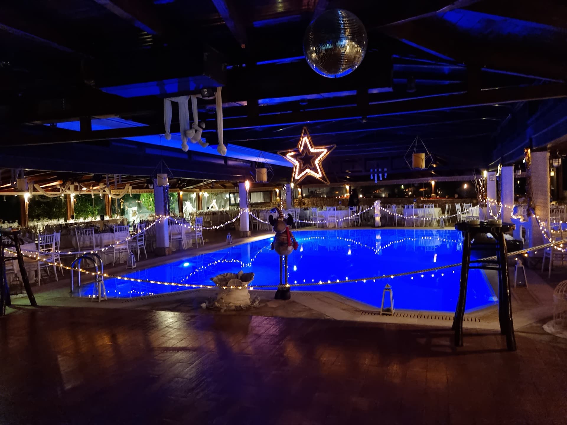 Illuminated 600-guest reception hall with domed ceiling at Ktima Filokalis Koropi Attica